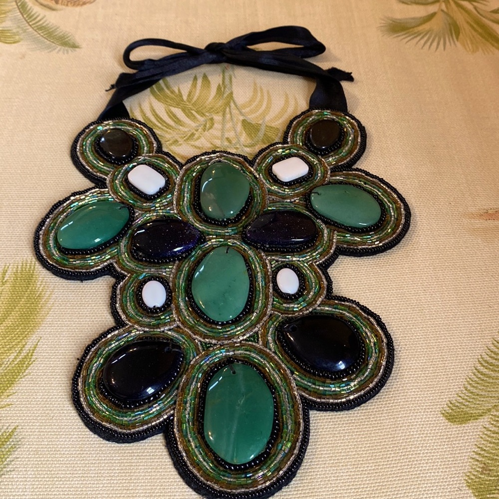 Extraordinary Statement,semi precious stone, artisan necklace